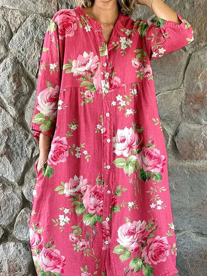 Mathilde | Artistic Floral Maxi Dress