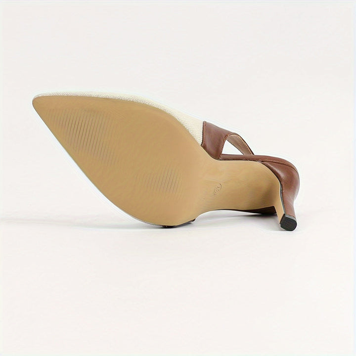 Gemini said Amélie | Contrast Slingback Heels