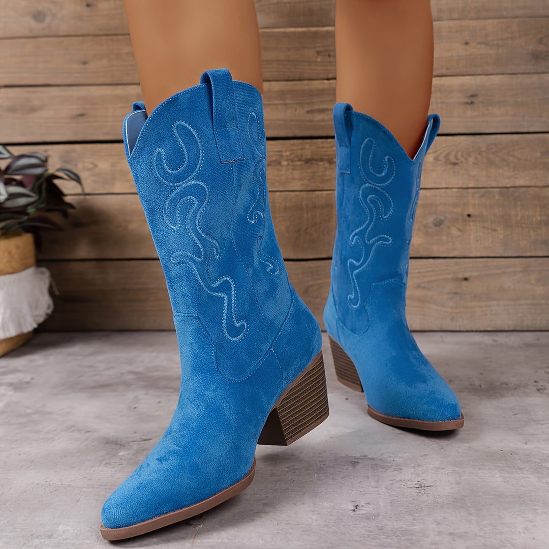 Gorgiana - Mid-Calf Chunky Boots
