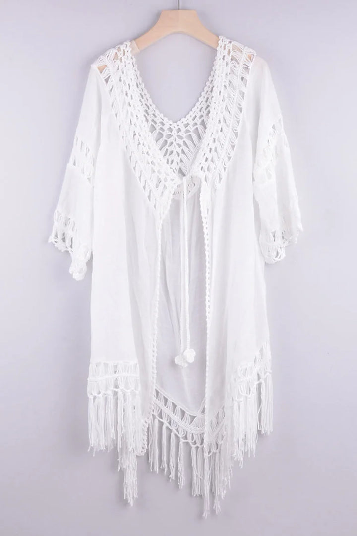 Boholita - Hollow-Out Loose Fit Beach Dress