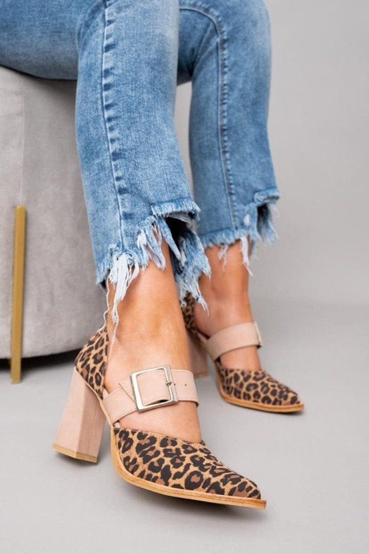 Ilana | Bold Leopard Print Block Heels