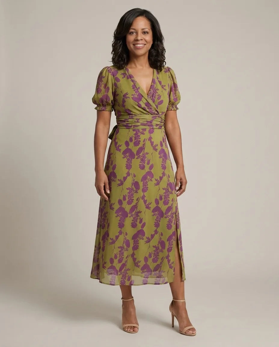 Victoria | Relaxed Floral Midi Dress — Floral