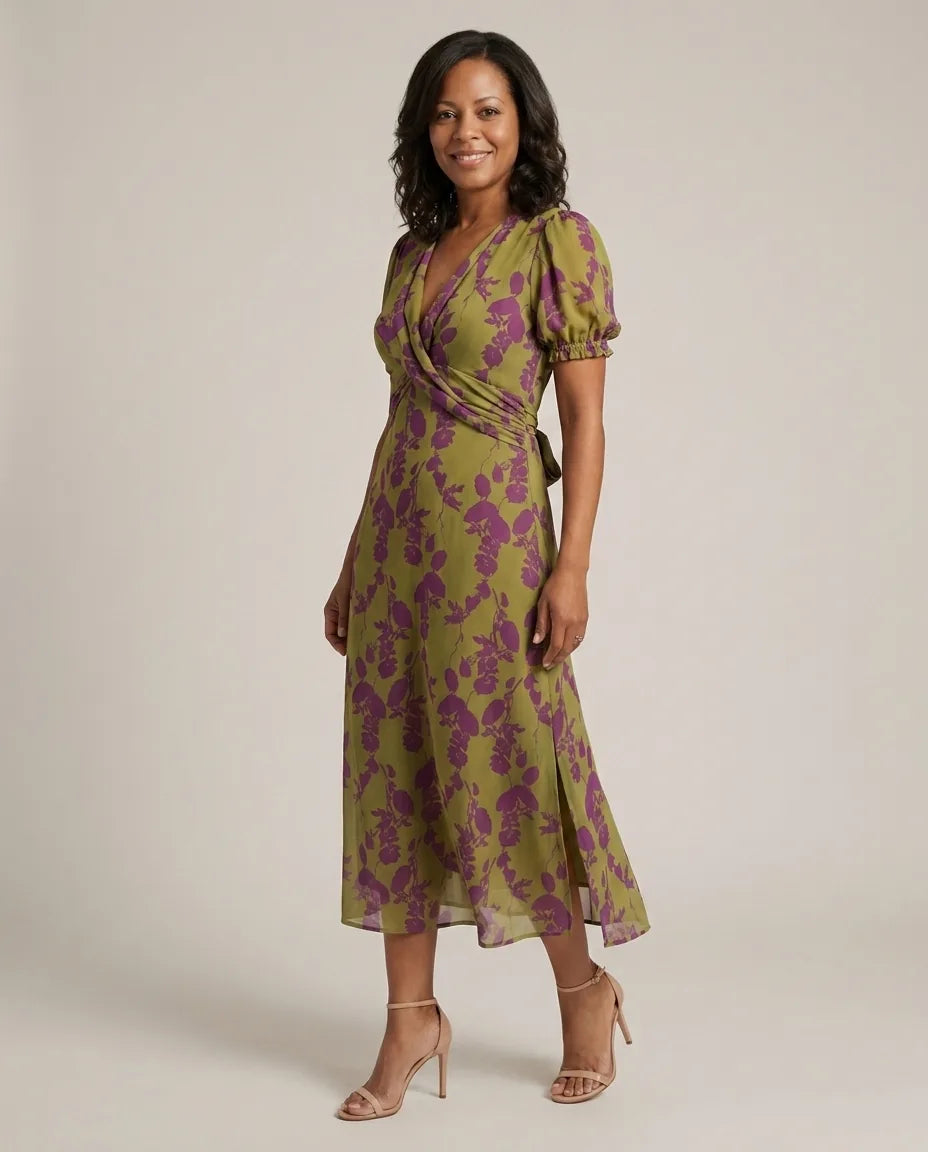 Victoria | Relaxed Floral Midi Dress — Floral