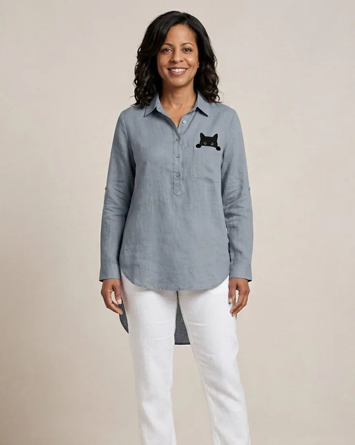 Chloé | Elegant Linen Summer Blouse