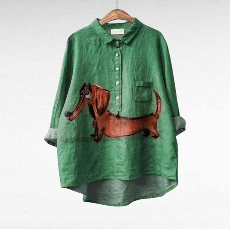 Cloé | Elegant Linen Summer Blouse — product