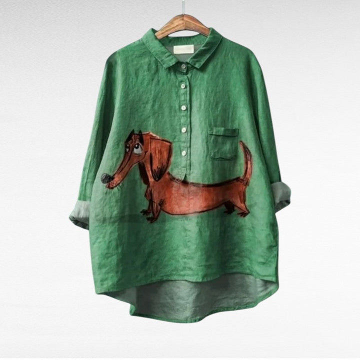 Cloé | Elegant Linen Summer Blouse — product