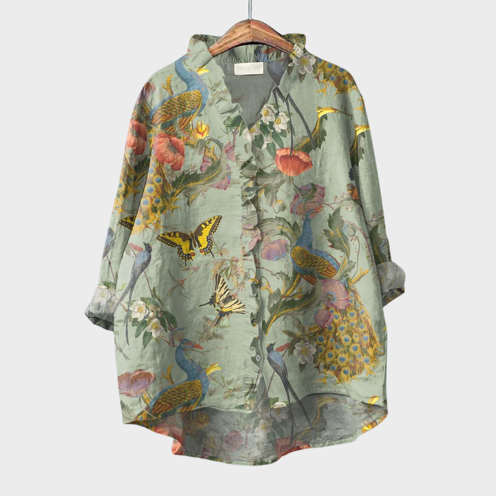 Scarlett | Elegant Linen Summer Blouse — product