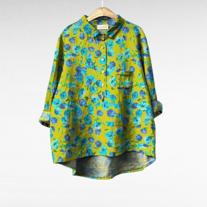 Axelle | Elegant Linen Summer Blouse — product