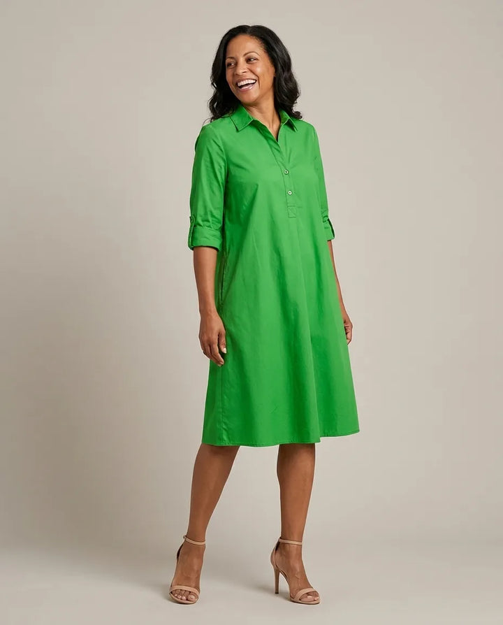 Riley | Sophisticated Midi Dress — Green