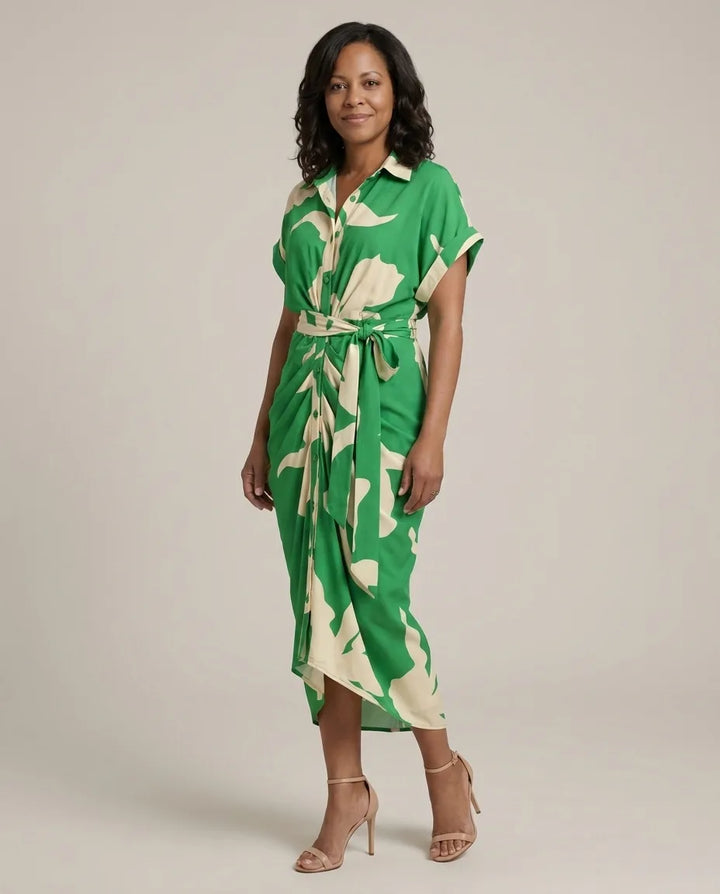 Stella | Elegant Casual Dress — Green