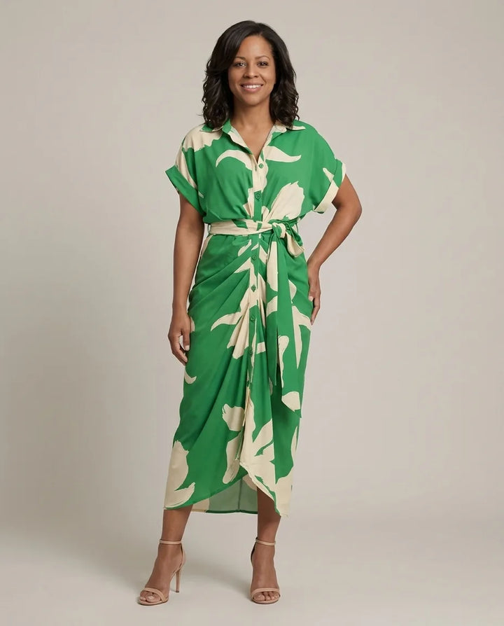 Stella | Elegant Casual Dress — Green