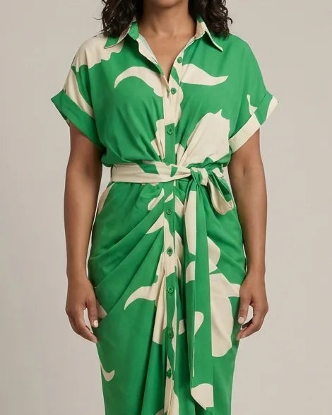 Stella | Elegant Casual Dress — Green
