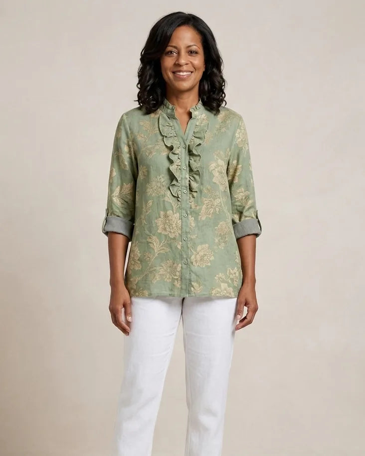 Rosalinde | Elegant Linen Summer Blouse