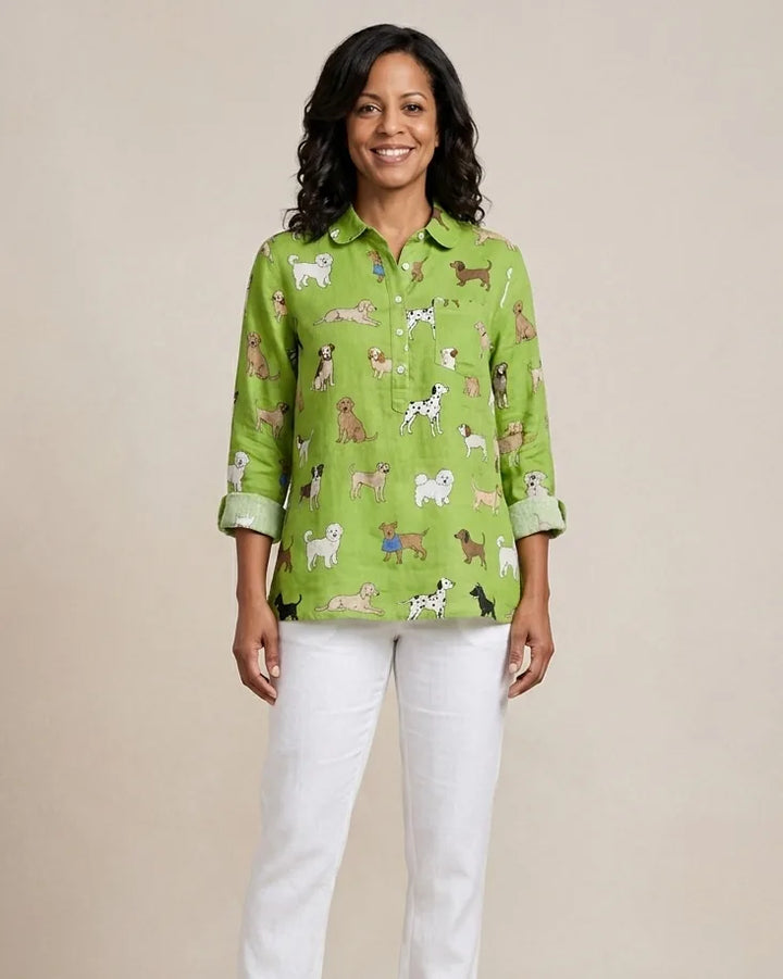 Cécile | Elegant Linen Summer Blouse