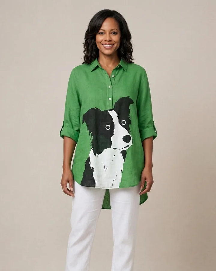 Charlotte | Elegant Linen Summer Blouse