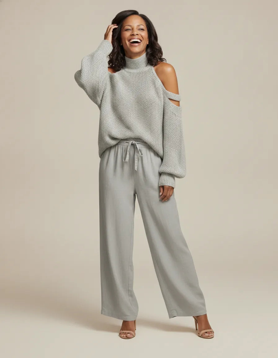 Step into a world of refined comfort and timeless style with the Isabelle Set. — Grey