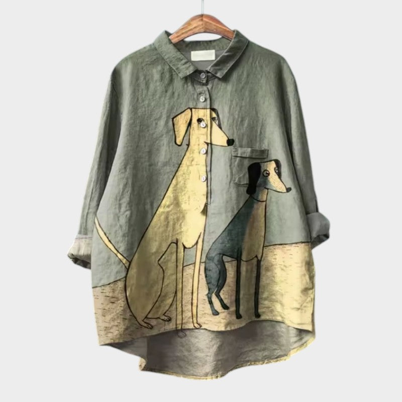 Constance | Elegant Linen Summer Blouse
