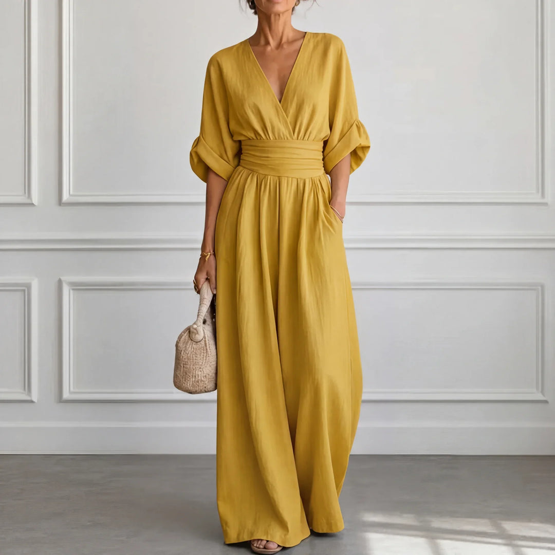Madison | Wide Leg V-Neck Jumpsuit