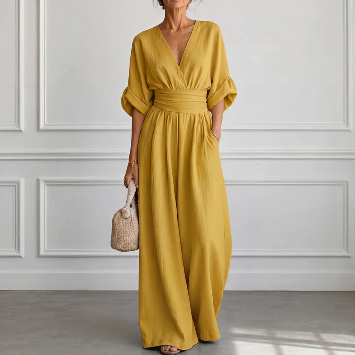 Madison | Wide Leg V-Neck Jumpsuit
