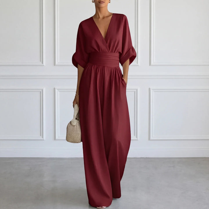 Madison | Wide Leg V-Neck Jumpsuit
