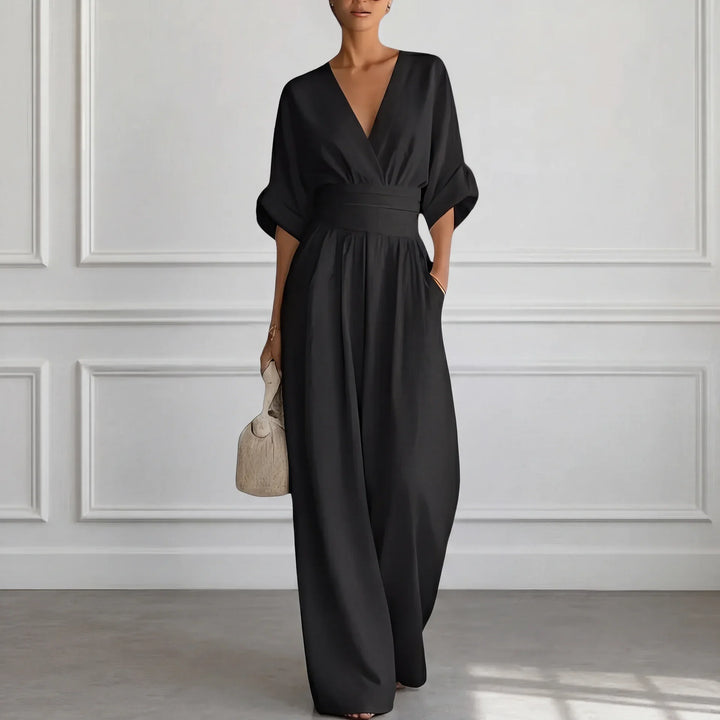 Madison | Wide Leg V-Neck Jumpsuit