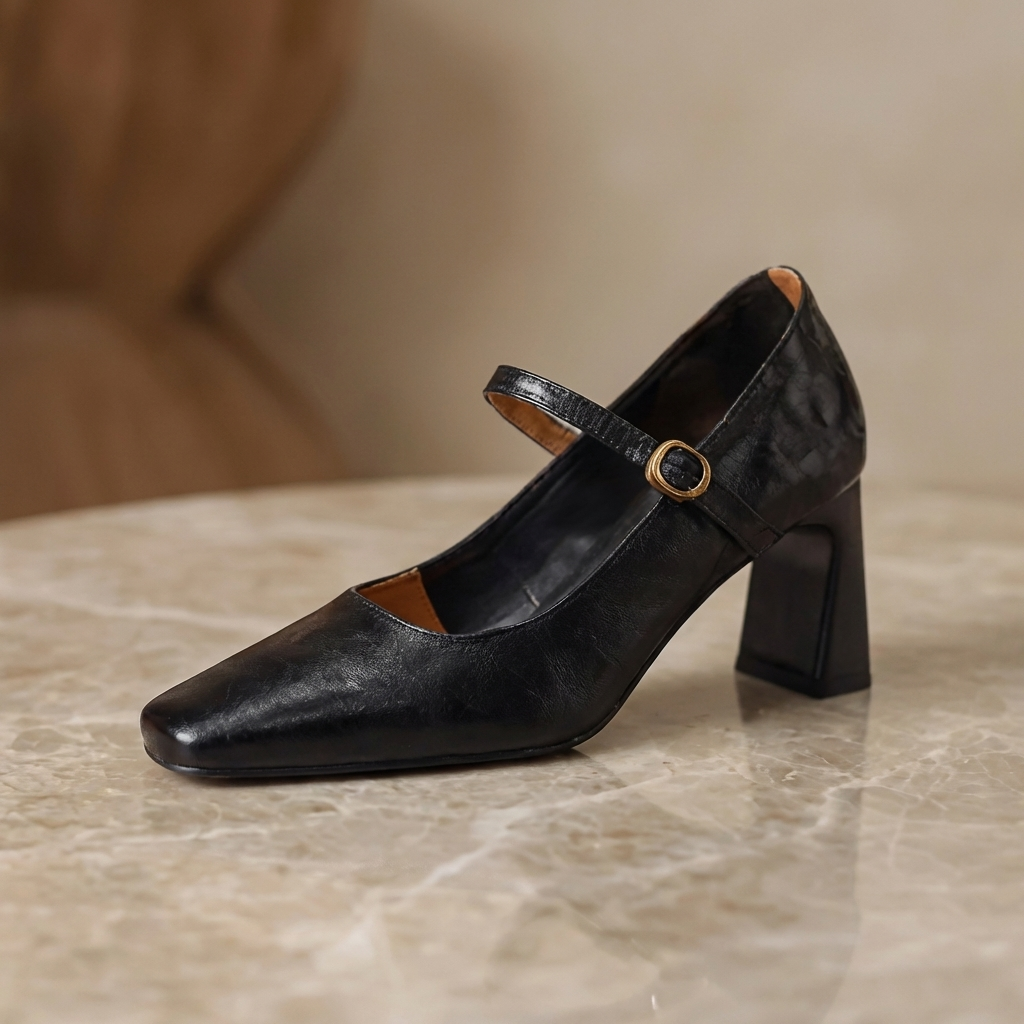 Monroe | Leather Strap Heels