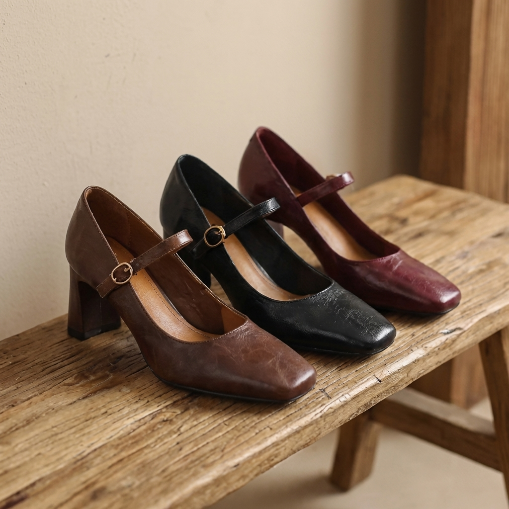Monroe | Leather Strap Heels