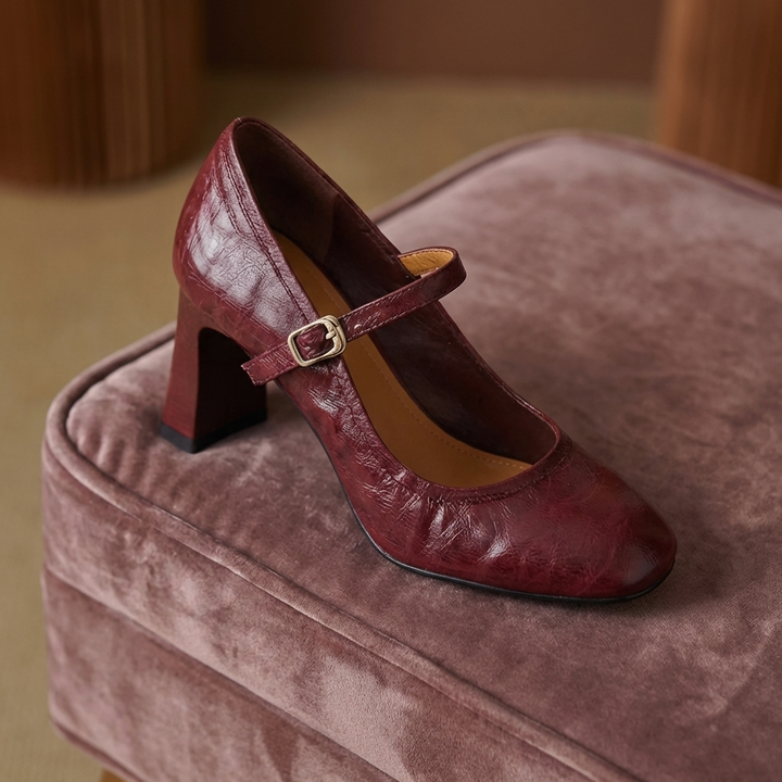 Monroe | Leather Strap Heels