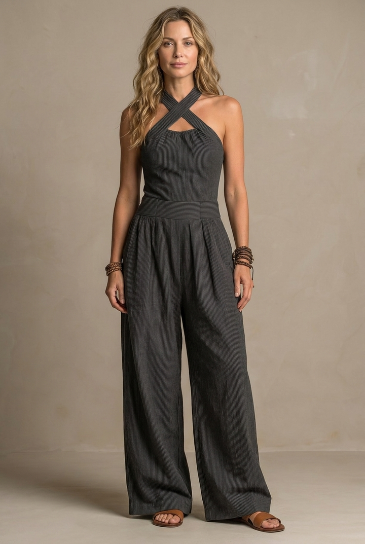 Madison | Elegant Cross-Neck Jumpsuit