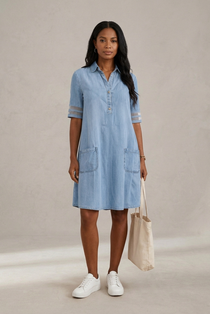 Blair | Figure-Enhancing Denim Dress