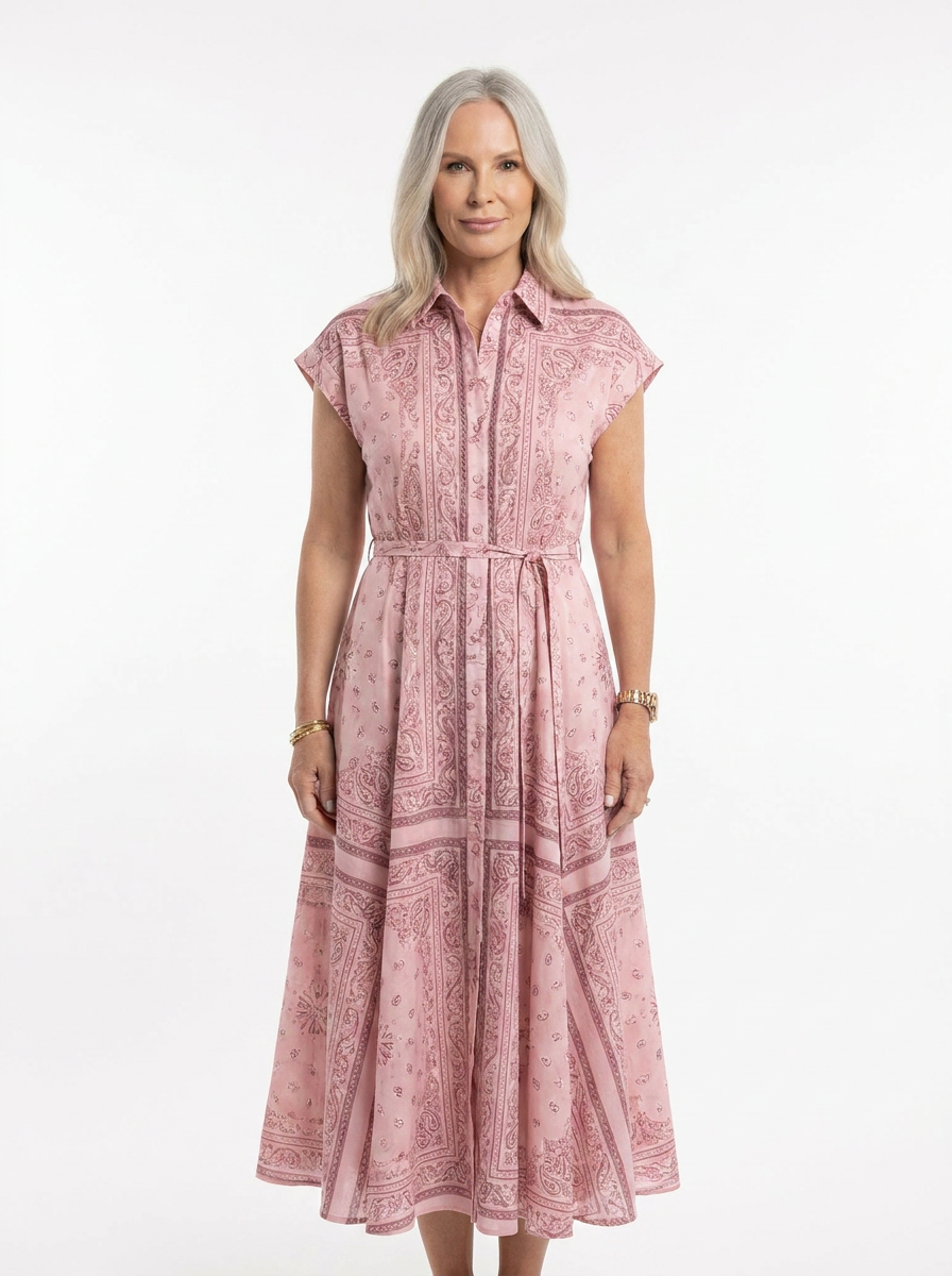 Eleanor | A-Line Paisley Midi Dress