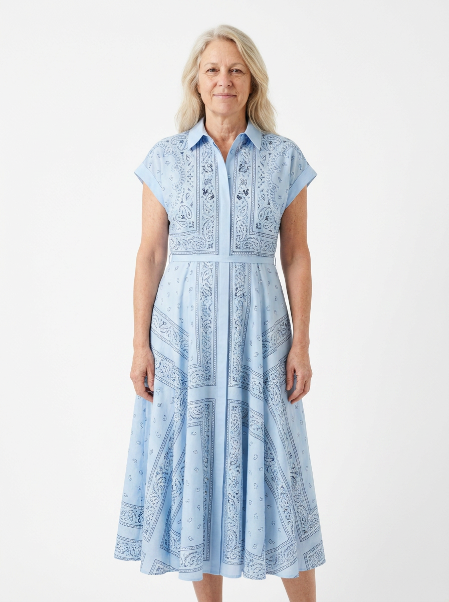 Eleanor | A-Line Paisley Midi Dress