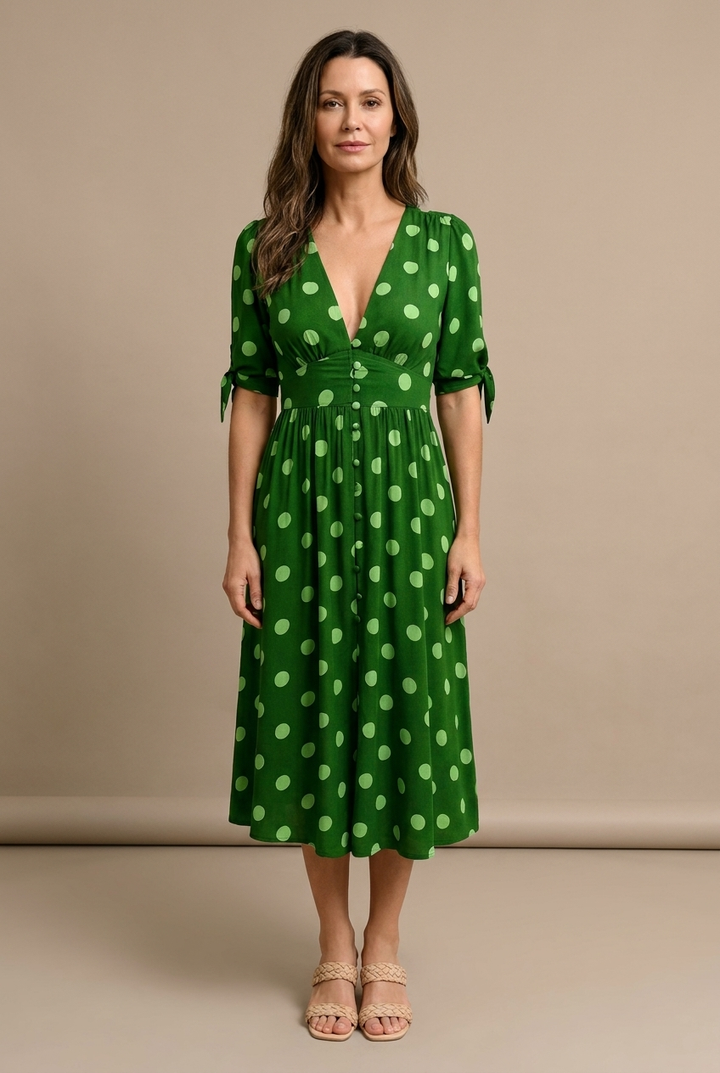 Vivian | Modern Polka Dot Dress