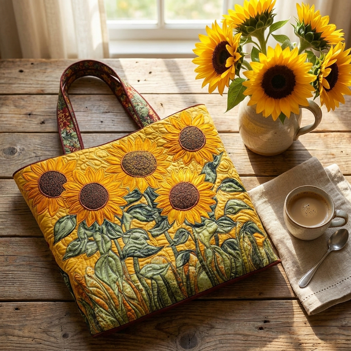 Classic Quilted Bag | Sunflowers