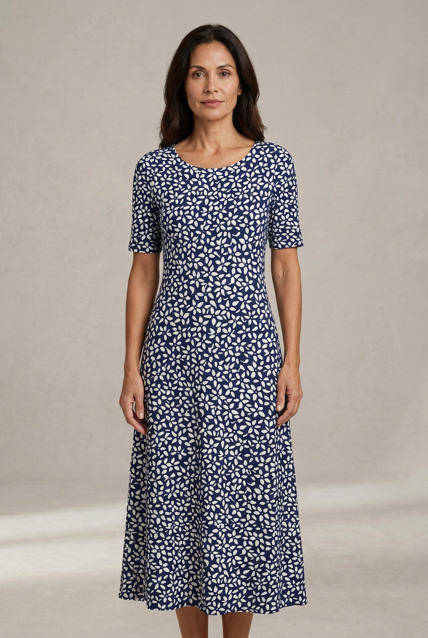 Grace | Flowy Floral Print Midi Dress