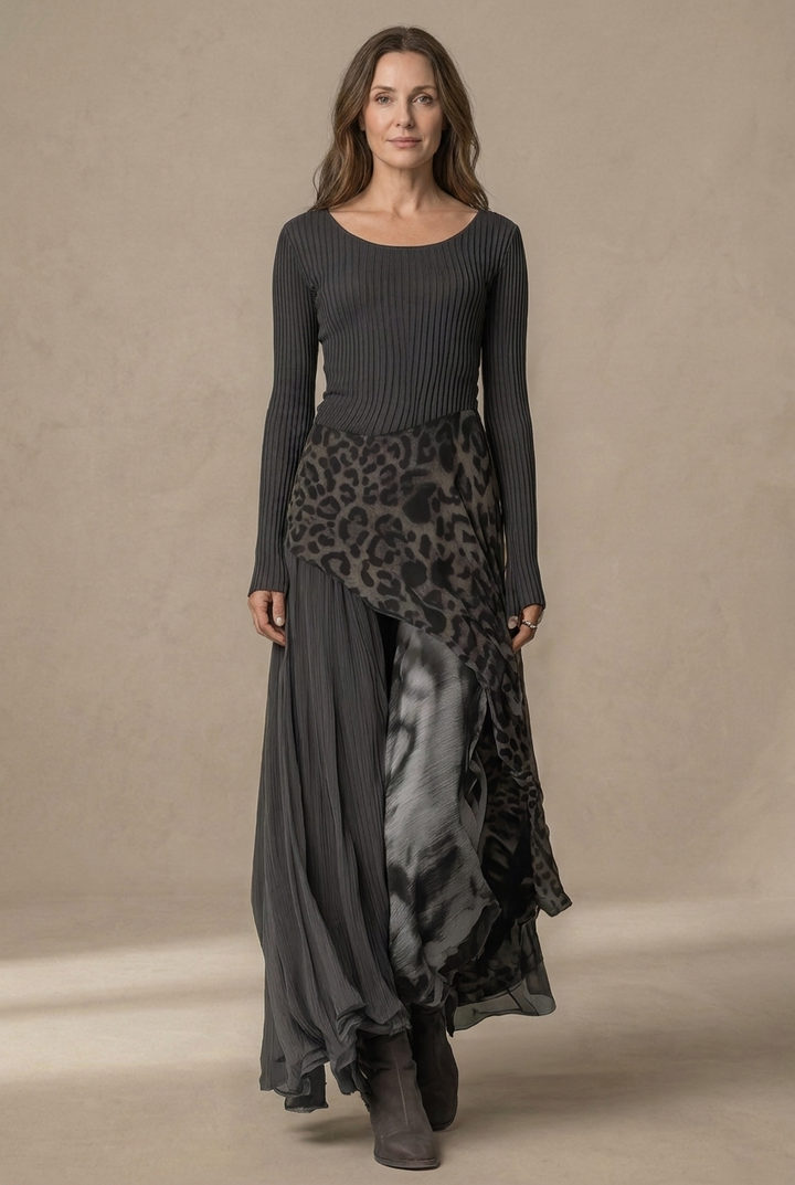 Brooke | Bohemian Animal Print Maxi Dress