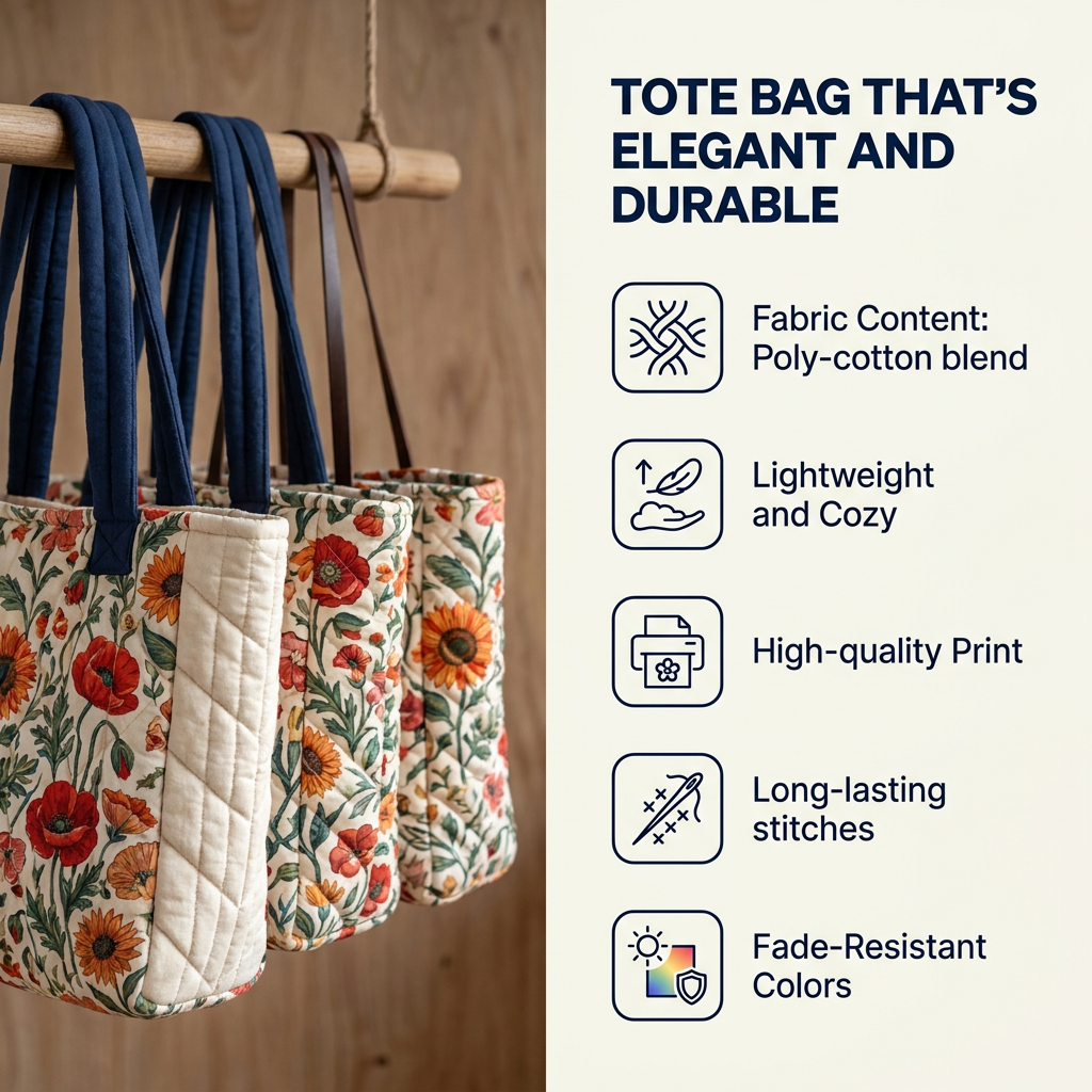 Cat Face Patchwork | Quilted Tote Bag