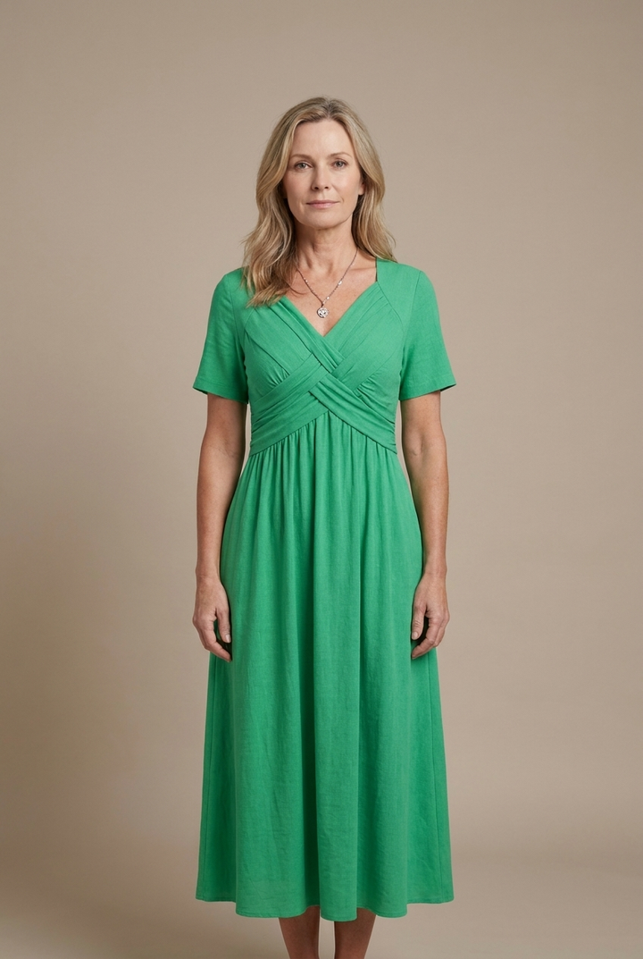 Lauren | Elegant Wrap Silhouette Midi Dress