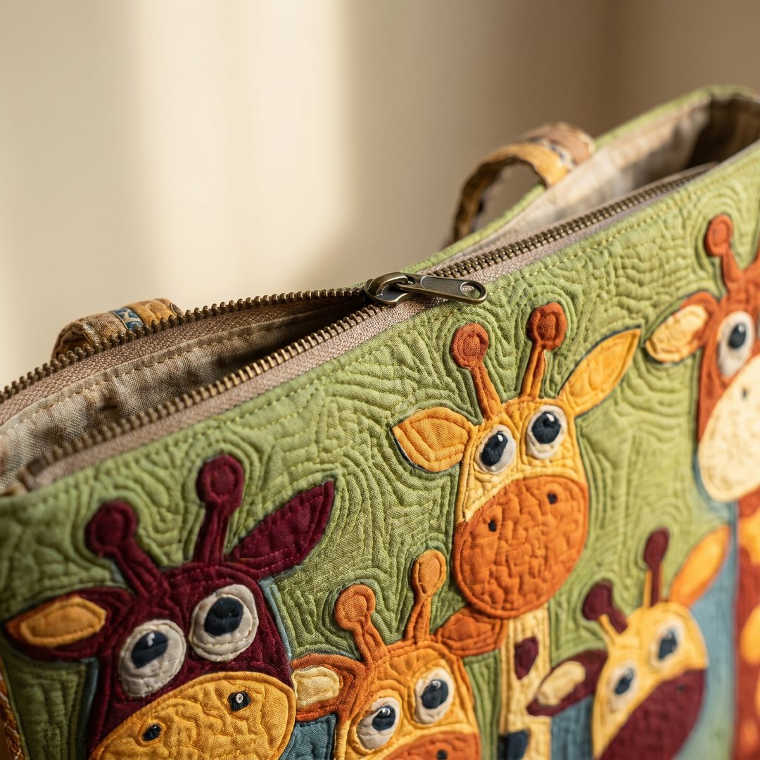Quilted Tote Bag | Giraffe