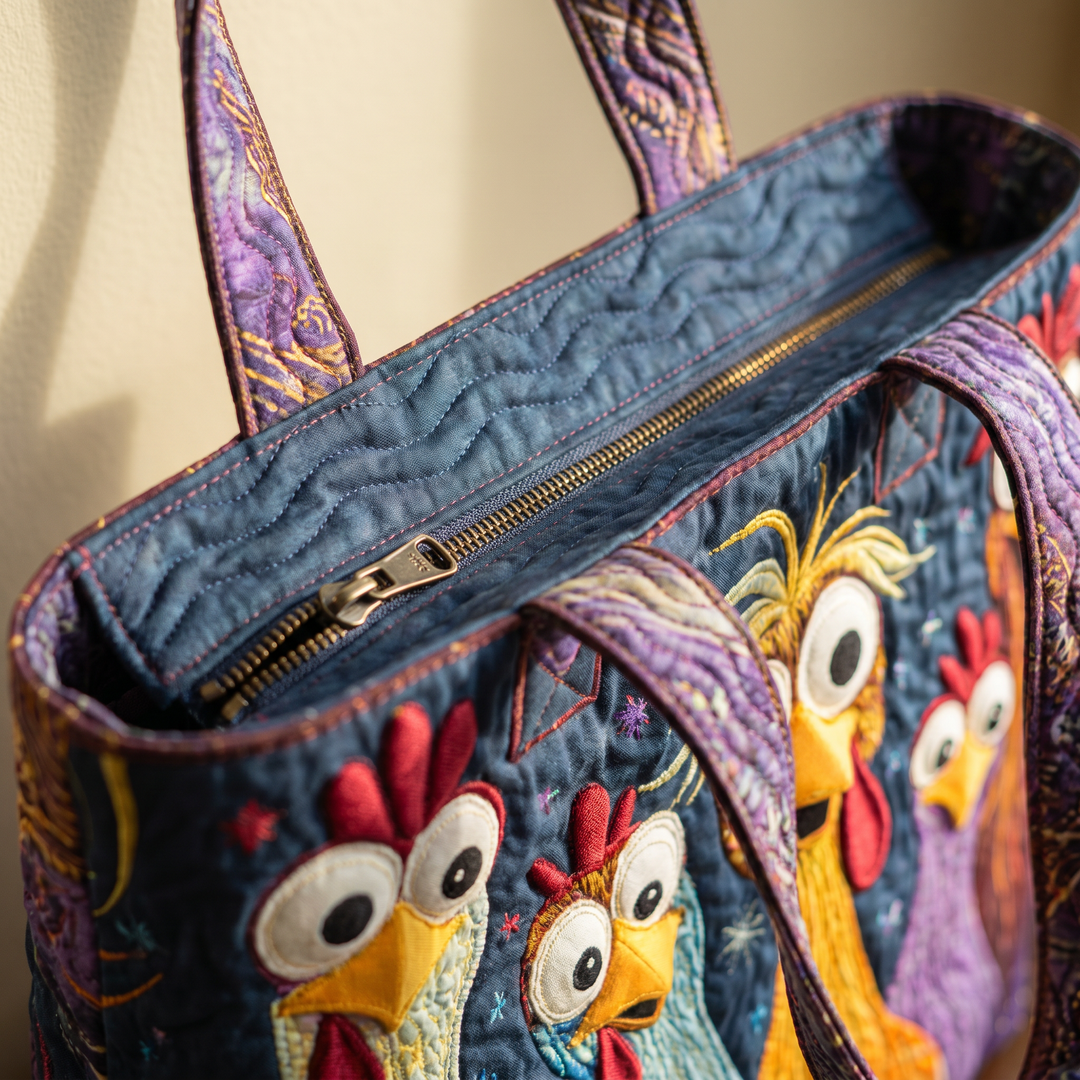 Artisan Bag | Five Colorful Chickens