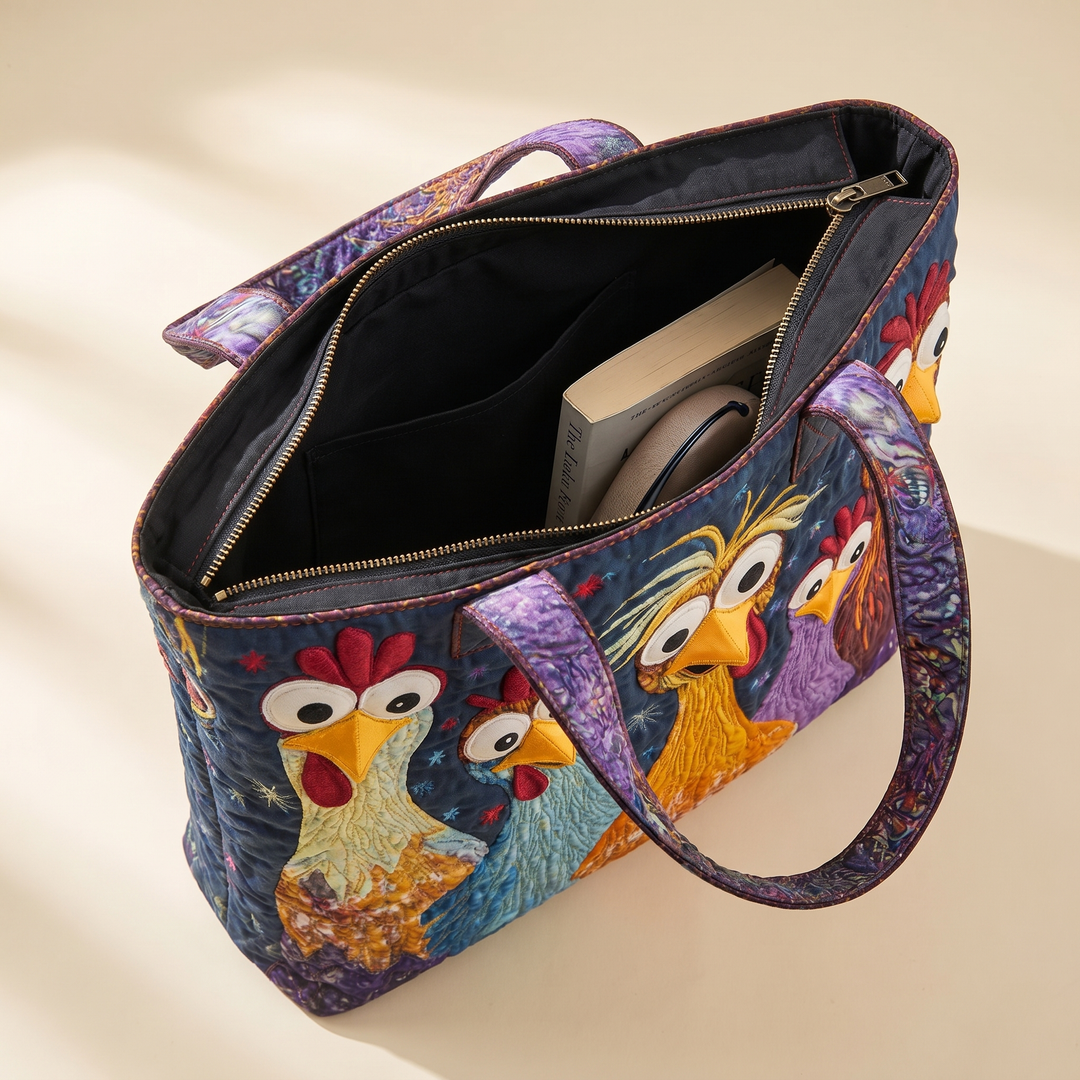 Artisan Bag | Five Colorful Chickens