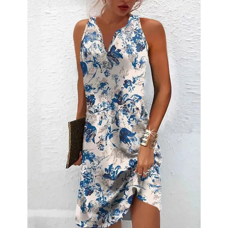 Dila - Ladies Sleeveless Comfortable Mini Dress