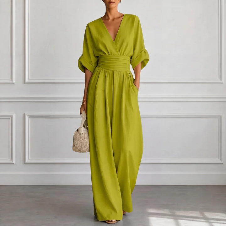 Madison | Wide Leg V-Neck Jumpsuit
