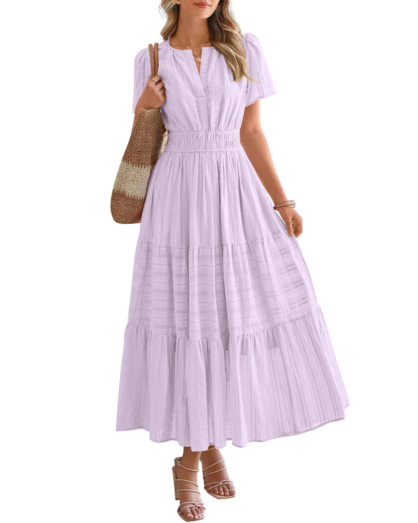 Ella | Smocked Waist Tiered Maxi Dress