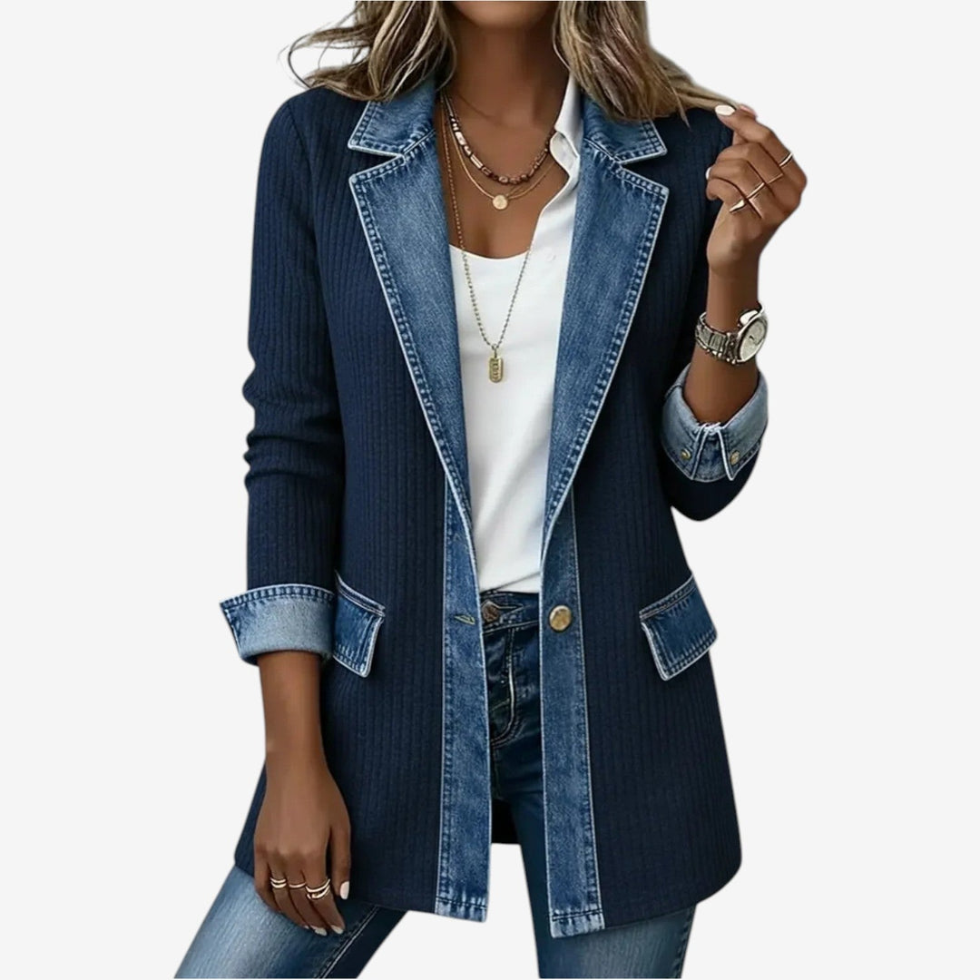 Tirexa | Women's Jacket in a Modern Layered-Look Denim Blend