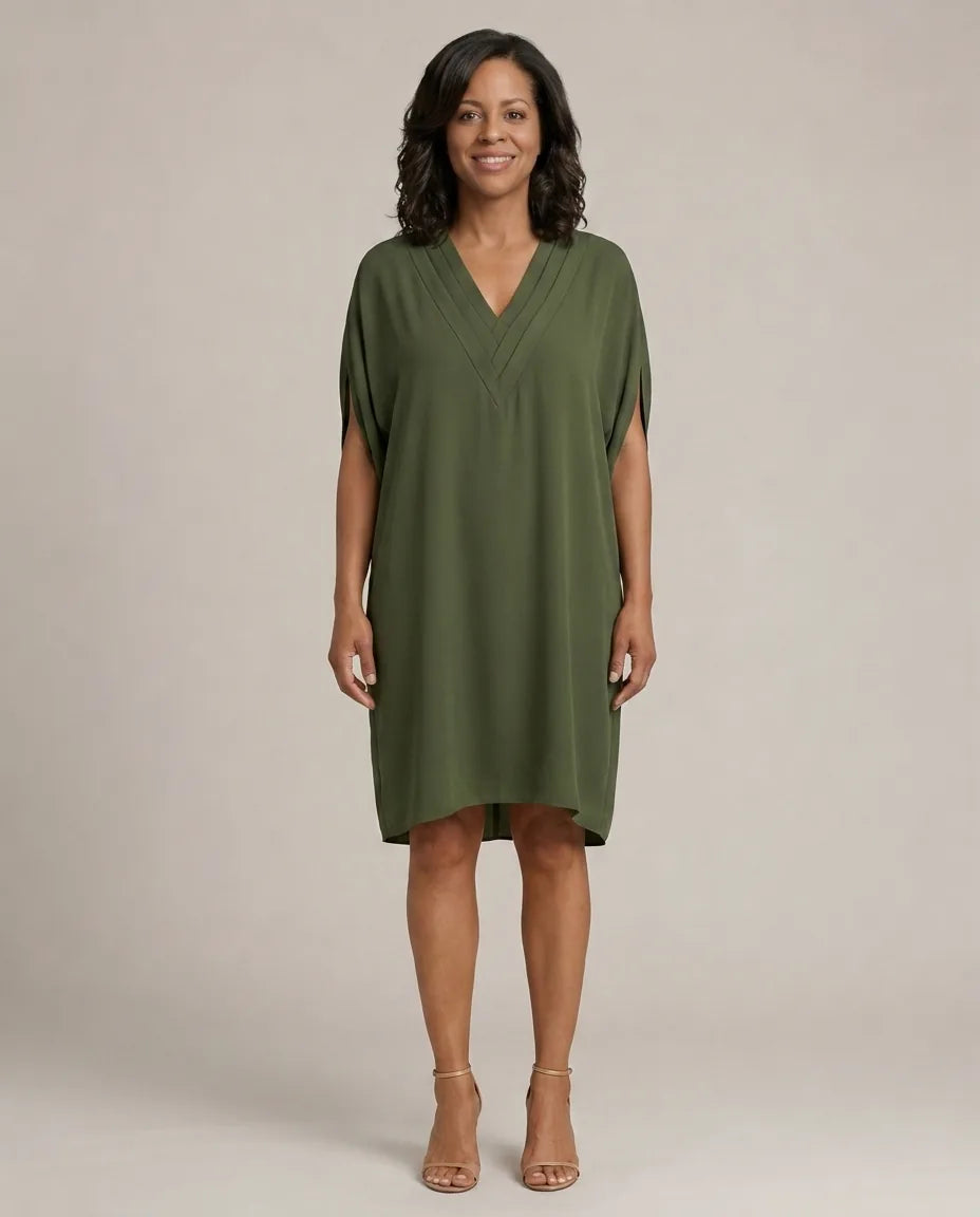 Selira | Effortless Slimming Dress — Military Green