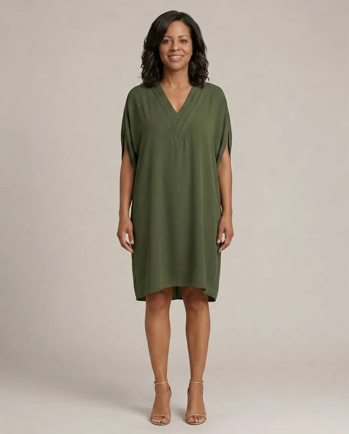 Selira | Effortless Slimming Dress — Military Green