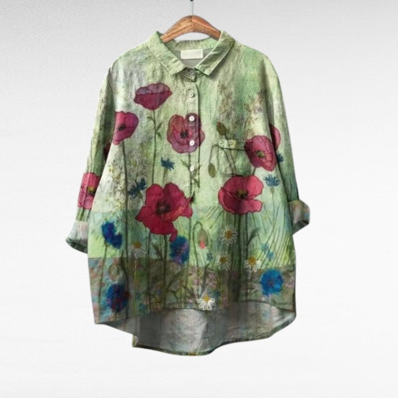 Juliette | Elegant Linen Summer Blouse — product