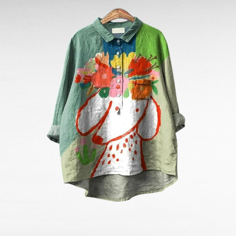 Aurélie | Elegant Linen Summer Blouse — product