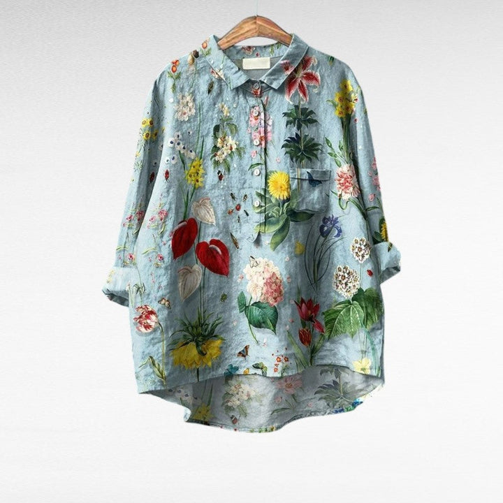 Béatrice | Elegant Linen Summer Blouse — product